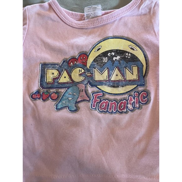 1980s PAC-MAN Kids Kids Pink T-SHIRT 2T Pacman SINGLE STITCH Vintage EUC Rare - Picture 6 of 6
